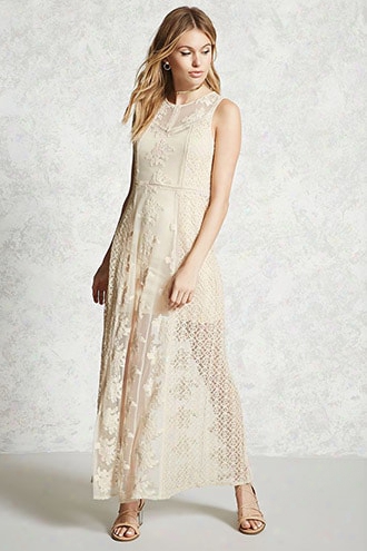 Contemporary Sheer Crochet Dress