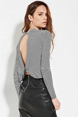 Contemporary Stripe Cutout Top