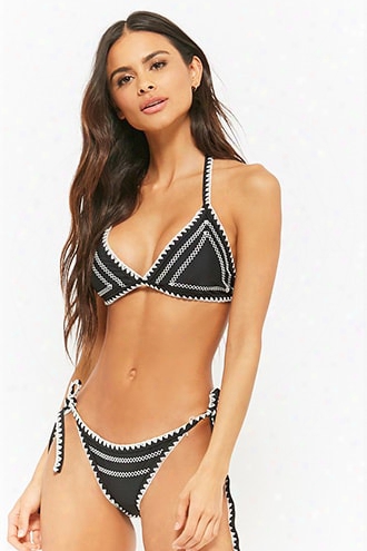 Contrast Stitch Bikini Set