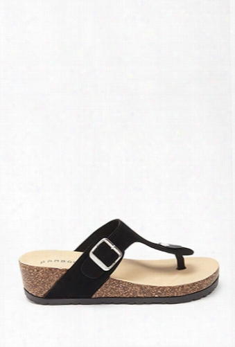 Cork Sole Thong Sandals