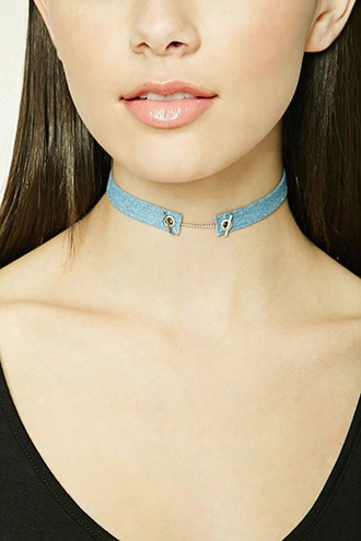 Denim Chain-link Choker