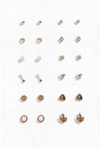 Etched Stud Earring Set