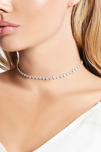 Faux Crystal Skinny Choker