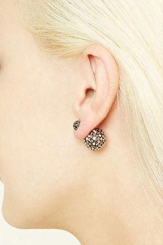 Faux Gem Globe Dual Studs