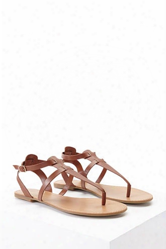 Faux Leather Buckle Sandals