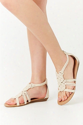 Faux Leather Crochet Strap Sandal