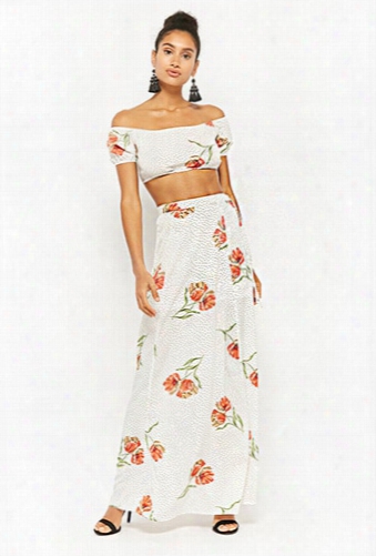 Floral Pin Do Crop Top & Maxi Skirt Set