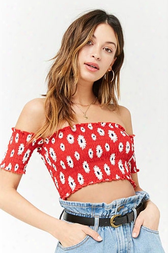 Floral Smocked Crop Top