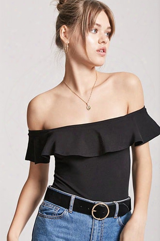 Flounce Off-the-shoulder Bodysuit