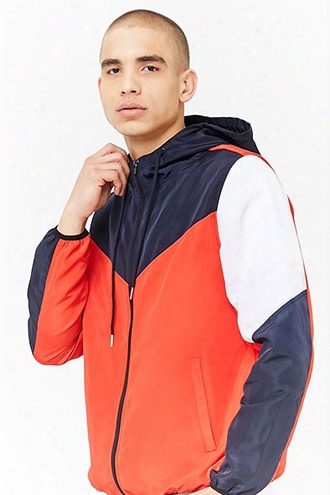 Geo Zippered Windbreaker