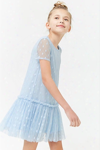 Girls Dotted Mesh Dress (kids)