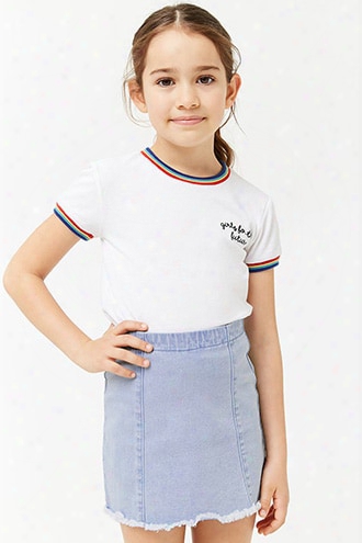 Girls Frayed Denim Skirt (kids)