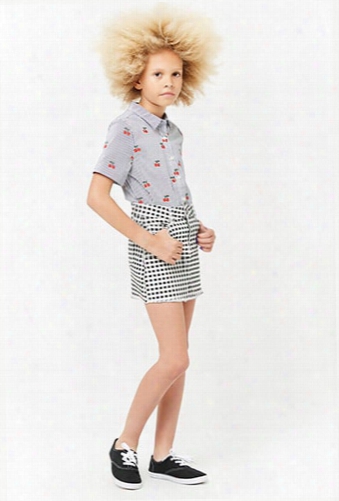 Girls Gingham Denim Skirt (kids)