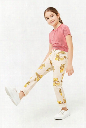 Girls Lemon Print Jeans (kids)