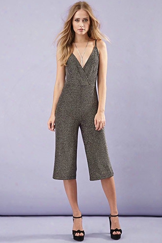 Glitter Knit Culottes Jumpsuit