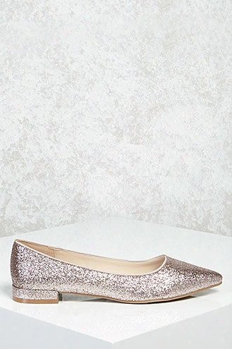 Glitter Pointed Toe Flats