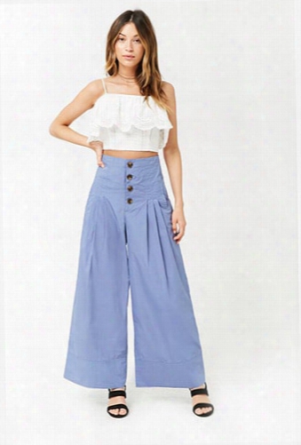 High-rise Button-front Pants