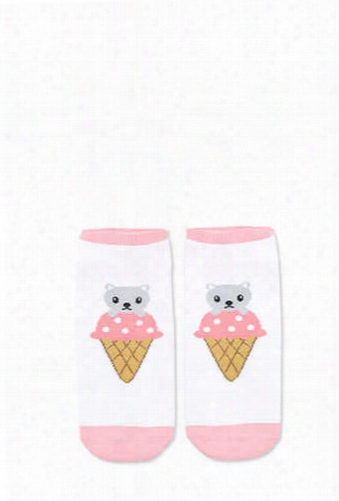 Ice Cream Cat Graphic Socks