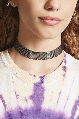 Iridescent Chain Choker