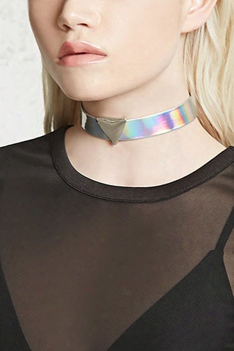 Iridescent Triangle Choker