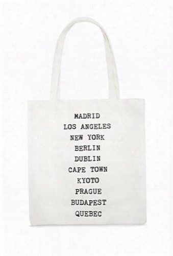 Major Cities Canvas Tote Bag