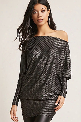 Metallic Stripe Dress