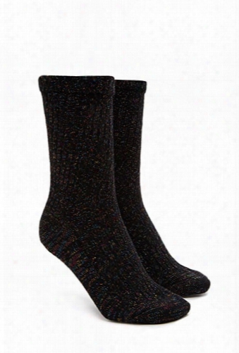 Metallic Thread Crew Socks