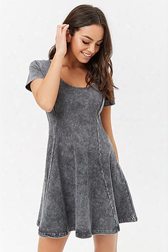 Oil Wash Skater Dress