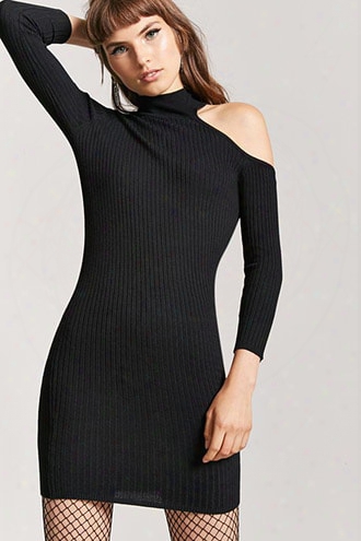 One-shoulder Mock Neck Bodycon Dress