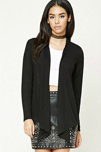 Open-front Draped Cardigan