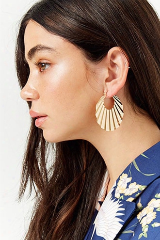 Pleated Hoop Earrings