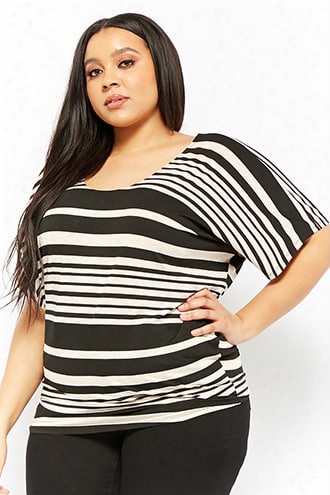 Plus Size Relaxed Striped Top