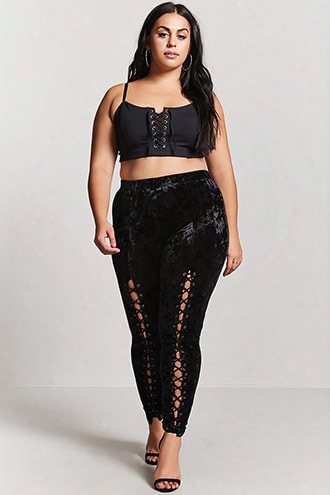 Plus Size Velvet Leggings