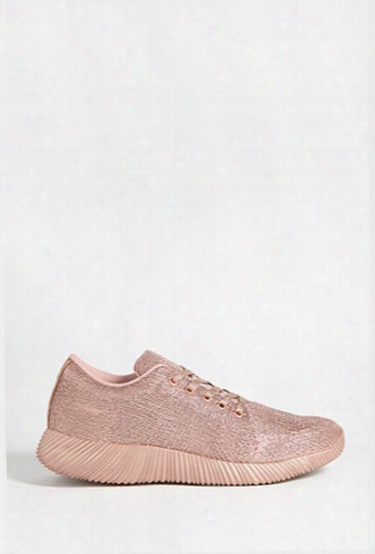 Qupid Metallic Low-top Tennis Shoes