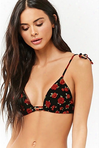 Rose Triangle Bikini Top