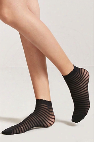 Shadow-stripe Ankle Socks