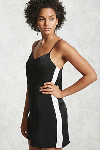 Side-stripe Slip Dress