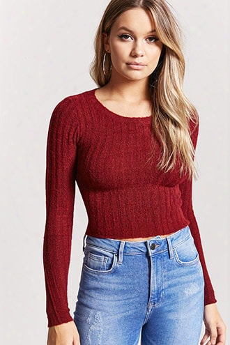 Stretch Knit Cropped Sweater