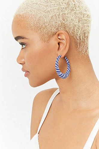 Striped Hoop Earrings