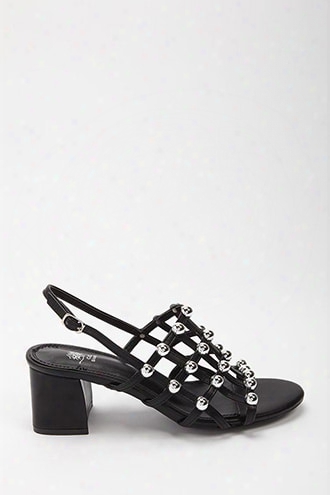 Studded Caged Sandals