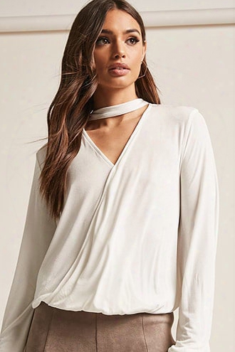 Surplice V-cutout Top