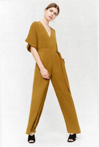 Surplice Wide-leg Jumpsuit