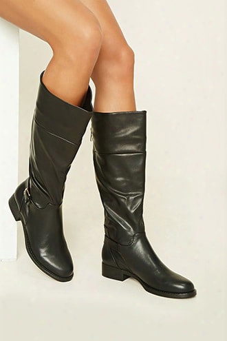 Tall Faux Leather Boots