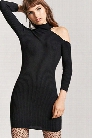 One-Shoulder Mock Neck Bodycon Dress