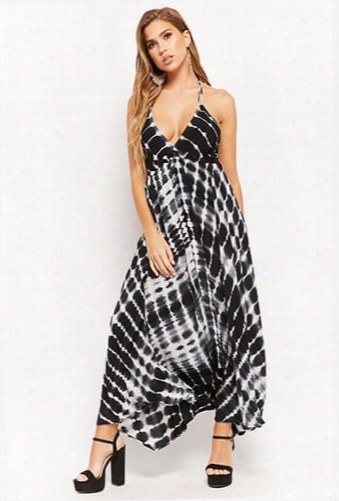 Tie-dye Halter Midi Dress