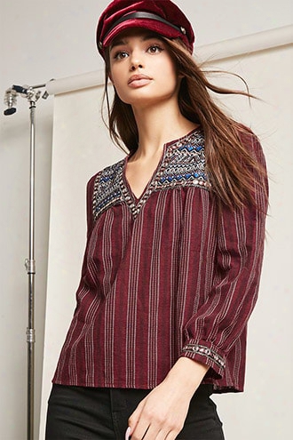 Tribal-inspired Peasant Top