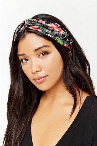 Tropical Floral Print Headwrap