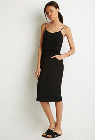 V-neck Crepe Cami Dress