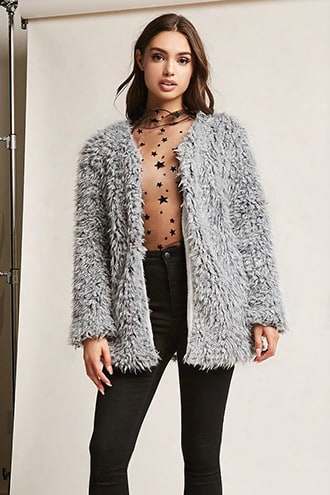 Angie Faux Fur Open-front Jacket