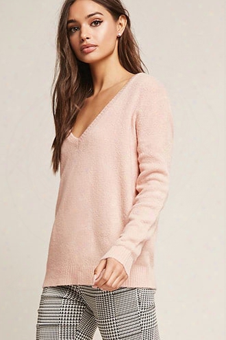 Asymmetrical V-neck Sweater